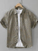 Men's Plus Size Button Up Short Sleeve Shirt test