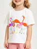 Children's Flamingo Print Short Sleeve T-Shirt test