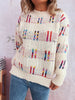 Colorful Round Neck Long Sleeve Sweater test
