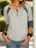 Full Size Striped Quarter Button Long Sleeve T-Shirt test