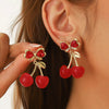 18K Gold-Plated Cherry Drop Earrings test