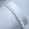 925 Sterling Silver Heart Link Bracelet test