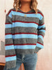 Striped Round Neck Long Sleeve Sweater test