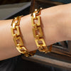 Titanium Steel Hollow Square Chain Bracelet test