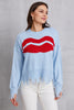 Lip Fringe Round Neck Sweater test