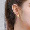 925 Sterling Silver Moissanite Huggie Earrings test