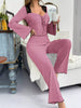 Lace Detail Flare Sleeves Top and Pants Lounge Set test