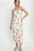 Printed Square Neck Summer Midi Dress test