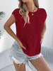 Round Neck Cap Sleeve Knit Top test