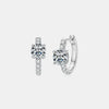 2.36 Carat Moissanite Zircon 925 Sterling Silver Hoop Earrings test