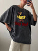 Duck Graphic Oversized Round Neck T-Shirt test