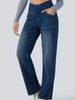 Cat's whisker High-Waisted Cross-Over Waistband Stretch Straight Jeans test