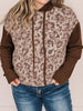 Plus Size Leopard Long Sleeve Drawstring Hoodie test