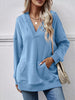 V-Neck Drop Shoulder Long Sleeve Hoodie test