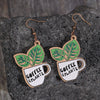 Wooden Alloy Dangle Earrings test