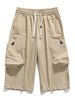Men's Plus Size Casual Cargo Capris with Drawstring Waist test