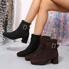 Round Toe Block Heels Boots test