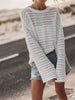 Openwork Round Neck Dropped Shoulder Knit Top test