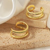 Gold-Plated Czech Diamond Double-Layered Ring test