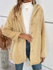 Fuzzy Button Up Hooded Jacket test