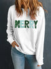 MERRY CHRISTMAS Contrast Long Sleeve Sweatshirt test