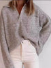Full Size Johnny Collar Dropped Shoulder Sweater Plus Size test