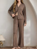 Button-Down Top and Wide-Leg Pants Lounge Set test