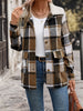 Perfee Pocketed Plaid Button Up Collared Neck Jacket test