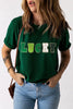 LUCKY Round Neck Short Sleeve T-Shirt test