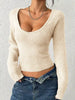 Scoop Neck Ribbed Knit Slim-Fit Sweater test
