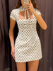 Polka Dot Cut-Out Front Mini Dress test