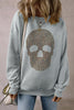 Skull Round Neck Long Sleeve Sweatshirt test