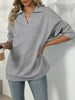 Johnny Collar Drop Shoulder Long Sleeve Sweatshirt test