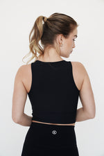 I Am Self Love Ribbed Quick-Dry Butter Black Tank