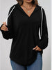 Full Size Drawstring Long Sleeve Hoodie Plus Size test