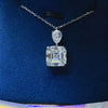 5.8 Carat Moissanite 925 Sterling Silver Pendant Necklace test