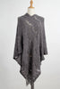 Fringe Openwork Surplice Cape Sleeve Poncho test