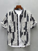 Men's Plus Size Printed Button Up Short Sleeve Shirt test