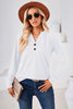 Notched Button Detail Long Sleeve T-Shirt test
