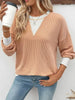 Two-Tone Ribbed Knit Sweatshirt test
