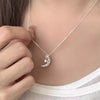 925 Sterling Silver Star Moon Necklace test