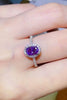 925 Sterling Silver 1 Carat Purple Moissanite Ring test