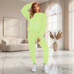Women's Oversized Drop-Shoulder Sweatshirt & Jogger Pants Sweatsuit Set