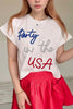 Letter Round Neck Short Sleeve T-Shirt test