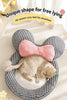 Cartoon Plaid Design Pet Mat with Bow test