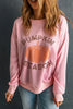 Graphic Round Neck Long Sleeve Sweatshirt test