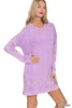 Zenana French Terry Acid Washed Dress with Pockets