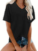 Ribbed V-Neck Oversized T-Shirt test