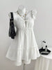 Frill Tie Front Mini Dress test