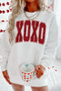 Valentine’s Day XOXO Glitter Round Neck Sweatshirt test